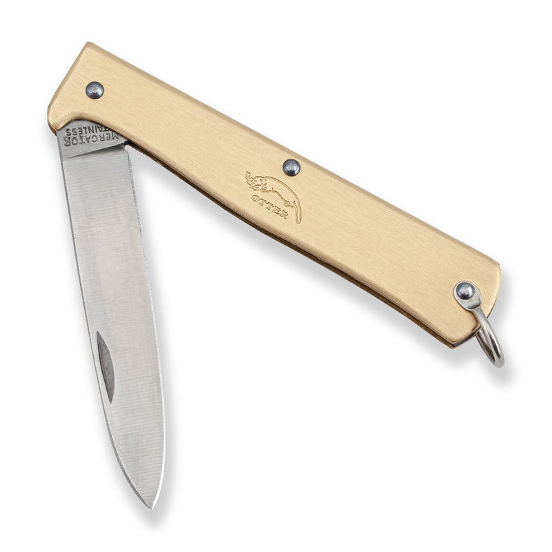 OTTER-Messer Brass Mercator Knife - SMALL