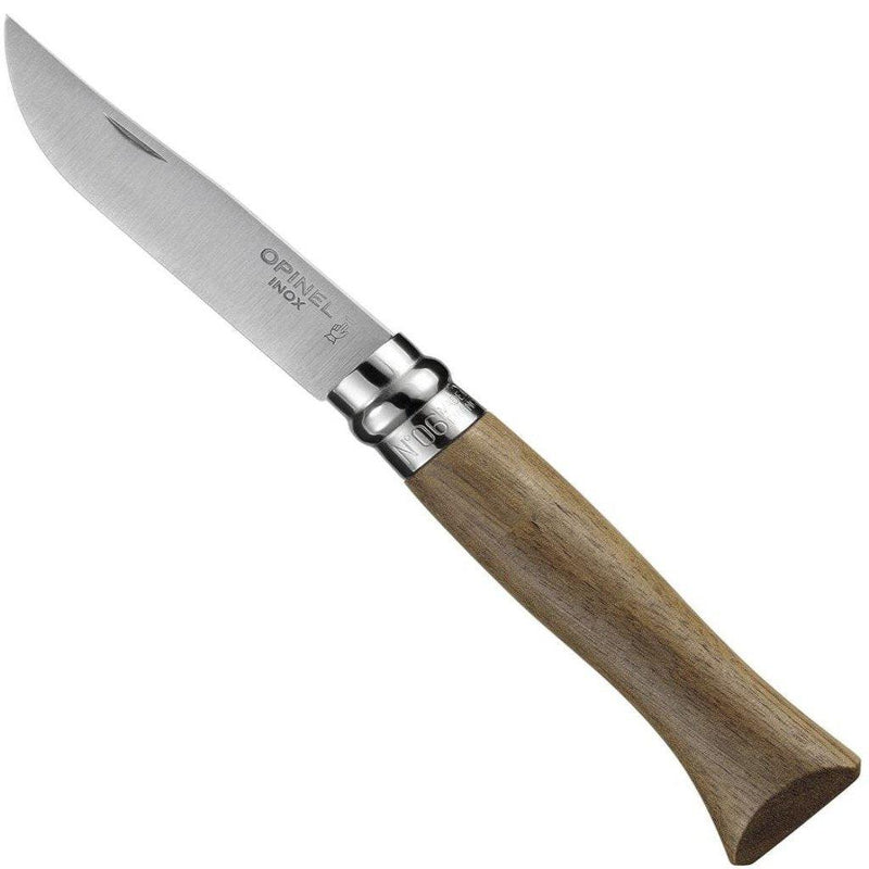 Opinel No. 6 Stainless Steel Folding Knife with Walnut Handle - Craftsman Supply