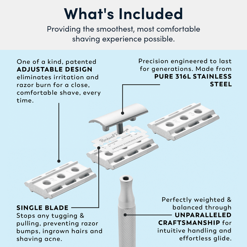 Rockwell Razors 6S Adjustable Stainless Steel Safety Razor