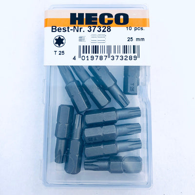 HECO Torx® Bits - 10 pack - T-25 x 25mm - Craftsman Supply