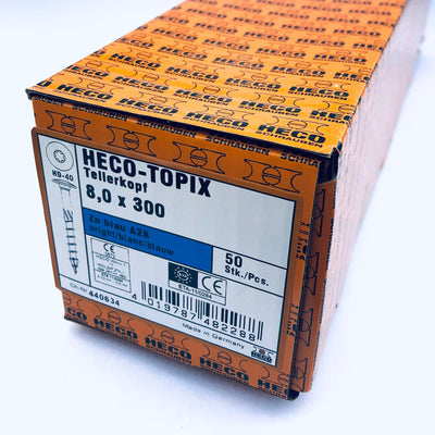 HECO-Topix® Flange Head, Part Thread Screw 8.0x300mm (11-7/8") - 50 pack - Craftsman Supply