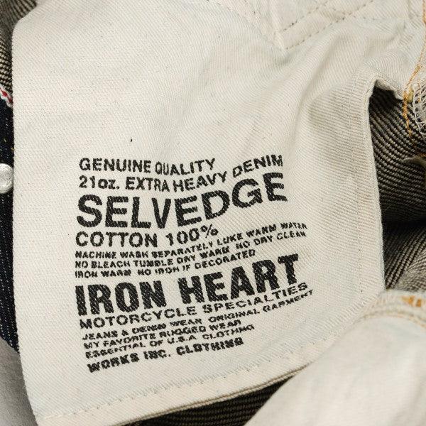 Iron Heart 21oz Selvedge Denim Slim Straight Cut Jeans - Indigo