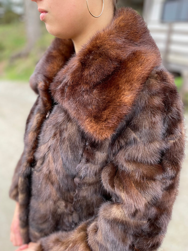Vintage Custom Full Length Real Mink Fur Coat