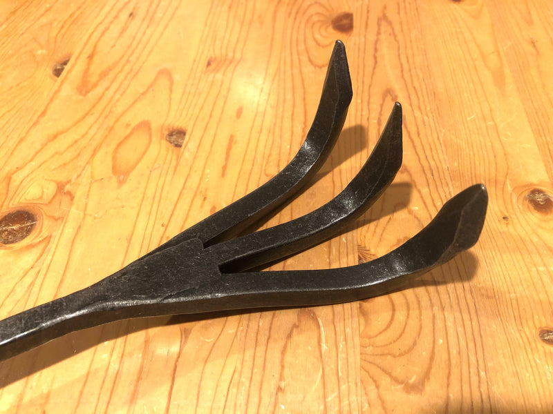 Hand Forged Three-Tine Cultivator Hand Tool - Craftsman Supply