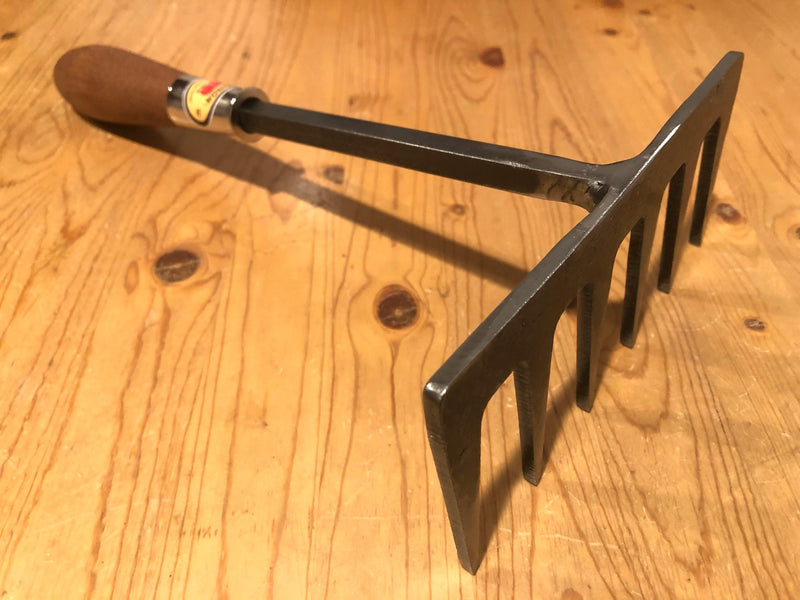 Hand Forged Garden Hand Rake - Craftsman Supply