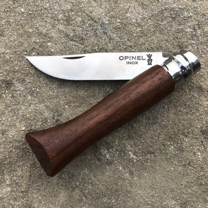 Opinel No. 6 Stainless Steel Folding Knife with Walnut Handle - Craftsman Supply