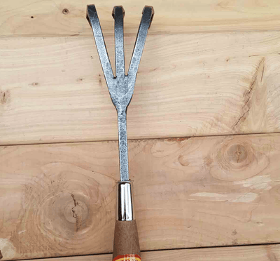 Hand Forged Three-Tine Cultivator Hand Tool - Craftsman Supply