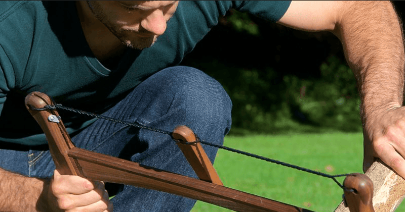 Esker 24" Folding Wooden Bucksaw - Walnut - Craftsman Supply