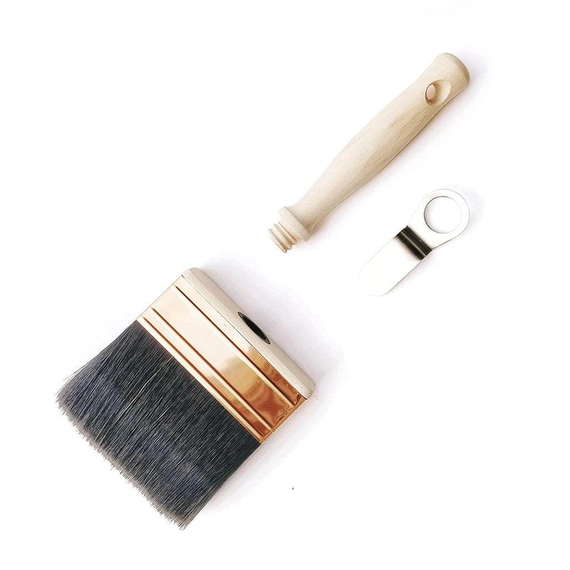 wide natural bristle tar brush in parts