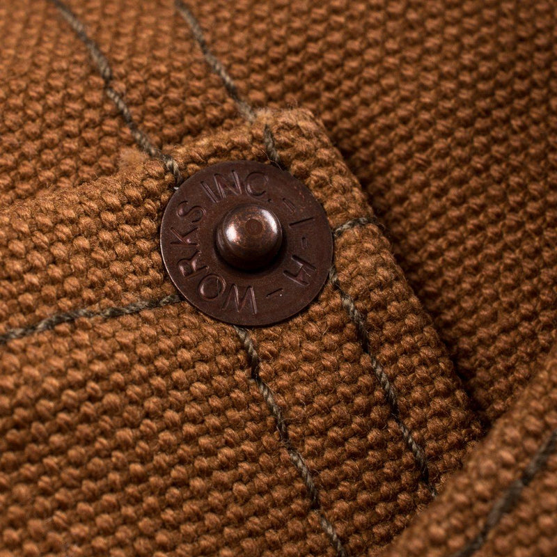 Iron Heart 17oz Cotton Duck Slim Straight Cut Jeans - Brown