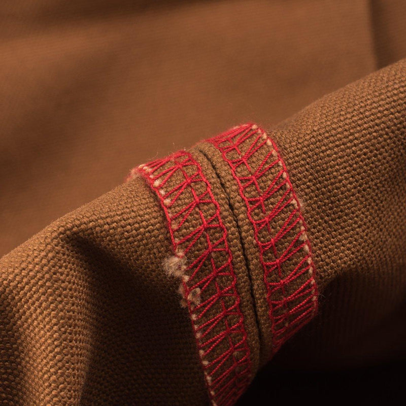 Iron Heart 17oz Cotton Duck Slim Straight Cut Jeans - Brown