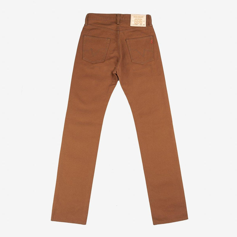 Iron Heart 17oz Cotton Duck Slim Straight Cut Jeans - Brown
