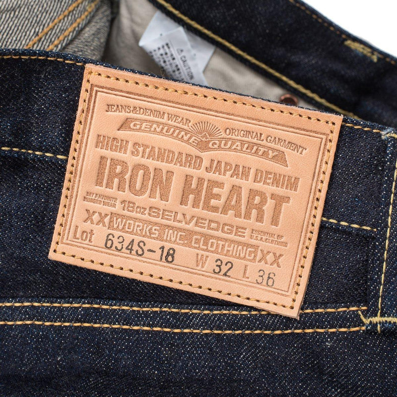Iron Heart 18oz Selvedge Denim Straight Cut Jeans - Indigo