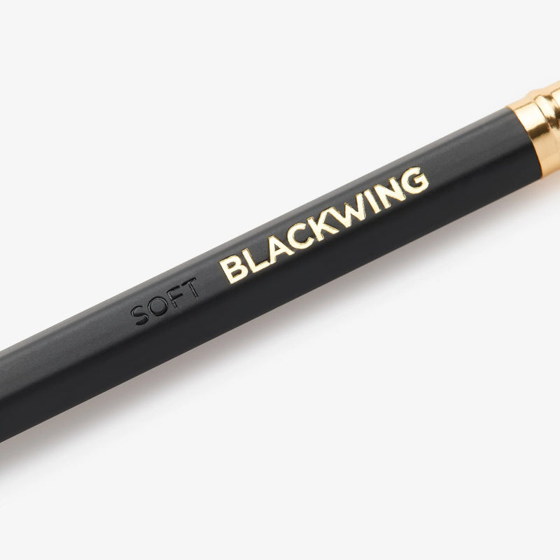 Blackwing Matte soft graphite pencil logo closeup - Craftsman Supply Co