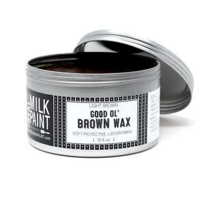 Real Milk Paint Good Ol' Brown Wax 16oz - Craftsman Supply Co.