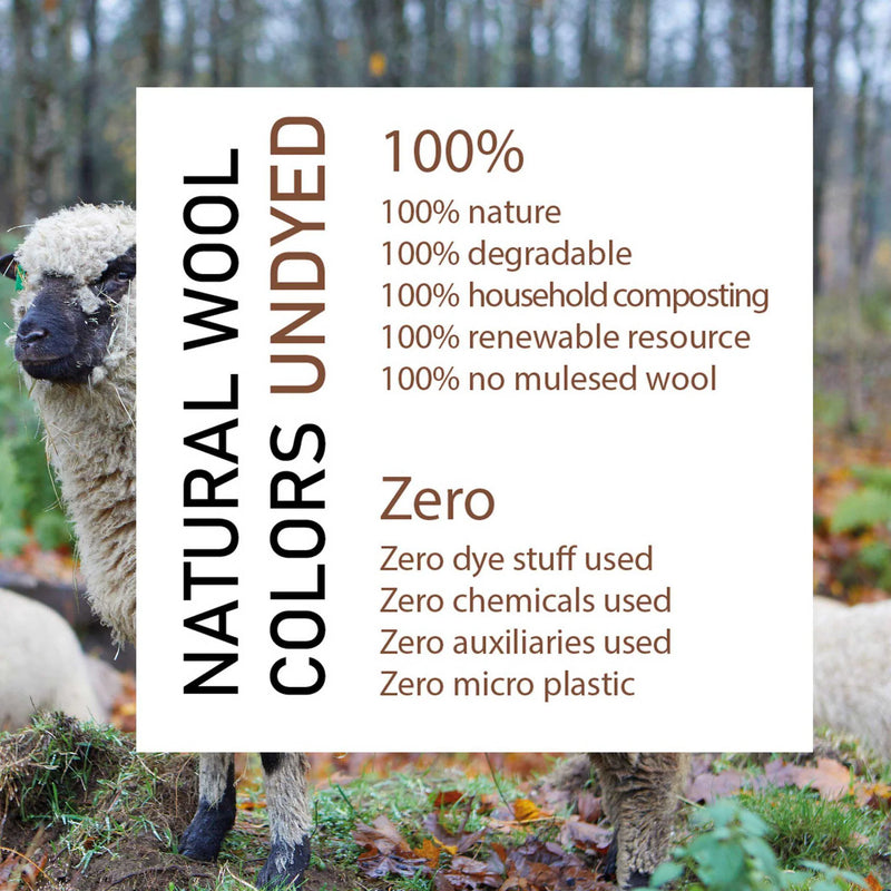 Natural wool colours undyed