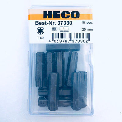 HECO Torx® Bits - 10 pack - T-40 x 25mm - Craftsman Supply