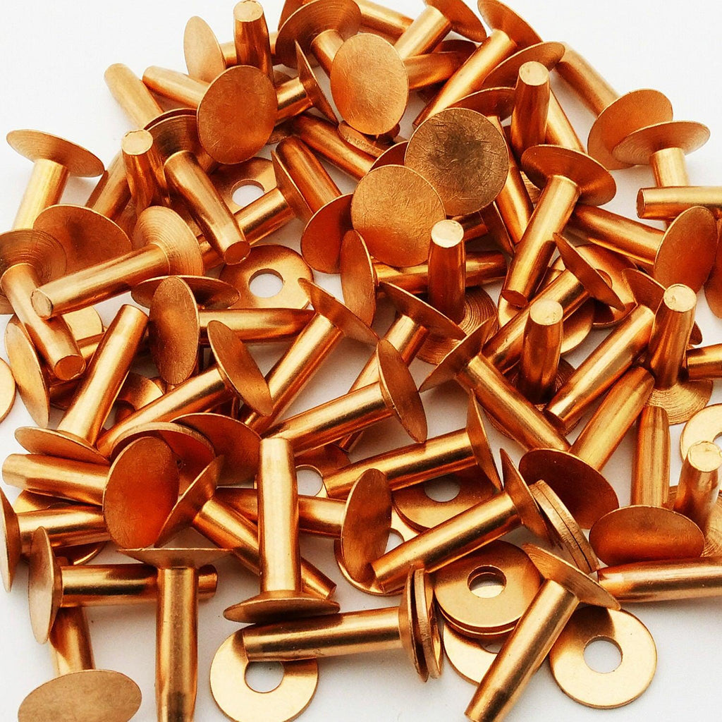 Solid Copper Rivets & Burrs - Made in USA