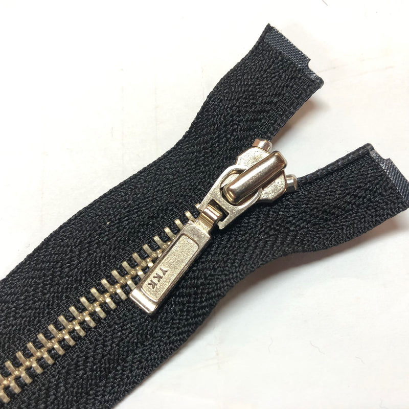 YKK 25" One-way Separating Brass Zipper